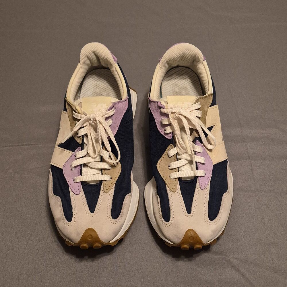 New Balance 327 Women Size 9 Natural Indigo Raw Amethyst Shoes Sneakers WS327PAA